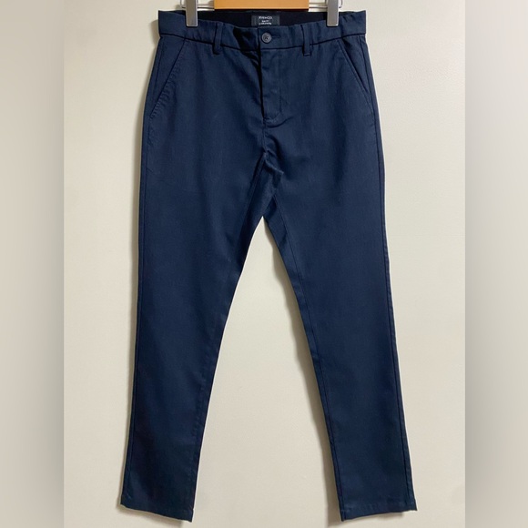 RW&CO Men’s Navy Blue Brushed Chino Pants Slim Fit Size 29x32 - Picture 3 of 5